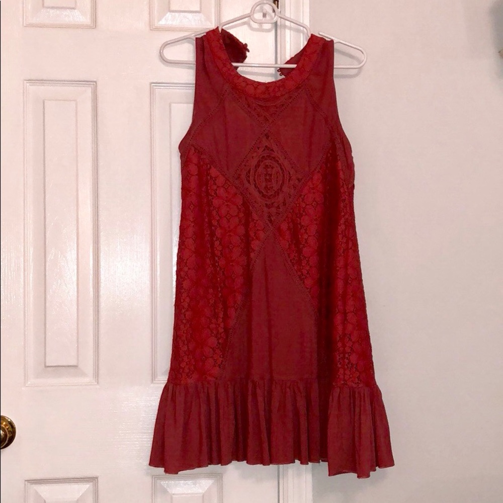 Coral sun dress